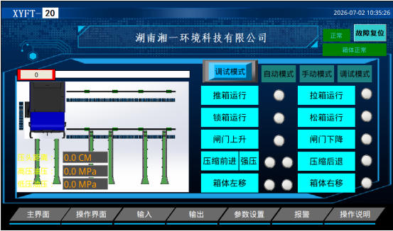 水平直壓式垃圾壓縮機